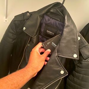 Brand New Barney’s New York Leather Jacket Size M Mens | Unworn!